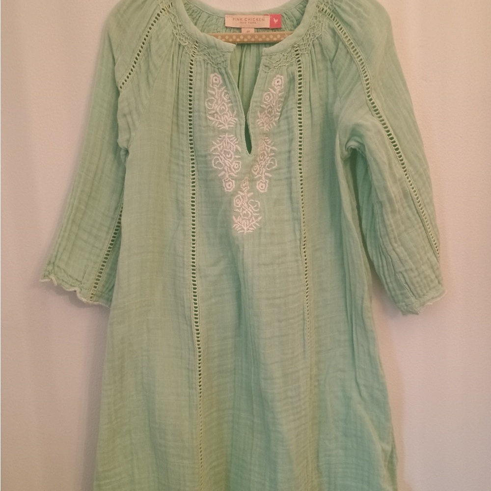 Pink Chicken Mint Green Dress